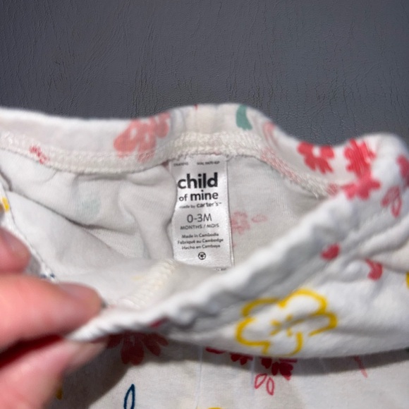 Carter's Floral Baby Pants - Multicolor on White - Picture 2 of 2